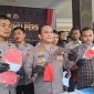 Kapolres Lumajang AKBP Alex Sandy Siregar umumkan salah satu tersangka pencurian motor mahasiswa KKN.