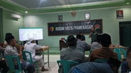 Rapat Koordinasi Pengelola SPPG Kecamatan Palengaan dengan Koordinator BGN Pamekasan di Aula Kodim 0826.