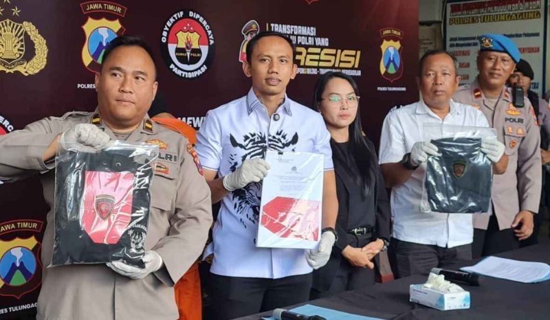 Polres Tulungagung mengamankan AF (20), pemuda residivis yang menganiaya Wakapolsek Pakel saat mengawal konvoi perguruan silat.