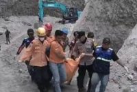 Tim SAR Gabungan Polres Magetan Berhasil Evakuasi Korban Longsor Tambang Trosono