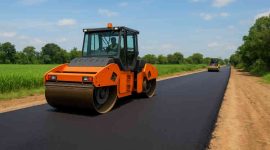 Ilustrasi perbaikan jalan di Kabupaten Pamekasan.