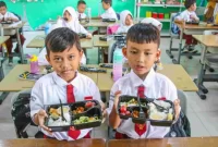 Suasana program MBG di salah satu sekolah. Foto kilas jatim.