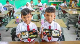 Suasana program MBG di salah satu sekolah. Foto kilas jatim.
