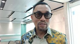 Wakil Ketua Komisi III DPR RI, Ahmad Sahroni saat ditemui awak media di Kompleks Parlemen, Senayan, Jakarta, Selasa (19/8/2025). 