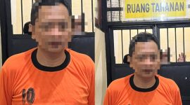 Pelaku berinisial MZ (55) warga Kelurahan Bugih, Kecamatan Pamekasan, saat diamankan Satreskrim Polres Pamekasan atas kasus penipuan bermodus rekrutmen anggota Polri.