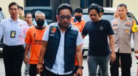 Kasatreskrim Polres Pamekasan AKP Doni Setiawan usai menyerahkan tersangka kasus intimidasi wartawan JTV Madura ke Kejari Pamekasan.