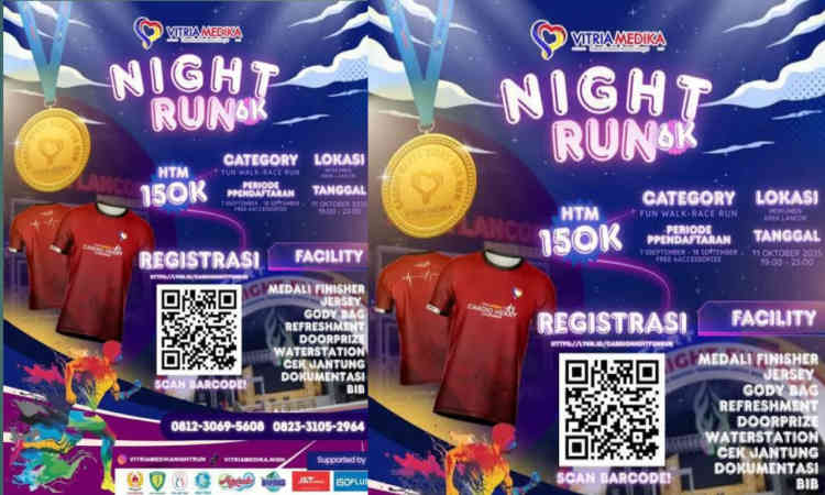 Tanpa Izin Keramaian, Night Run di Monumen Arek Lancor Tetap Jalan Malam Ini.