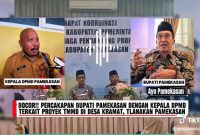 Tangkapan layar video rekaman percakapan yang diduga melibatkan Bupati Pamekasan dan seorang kepala dinas, beredar luas di media sosial.