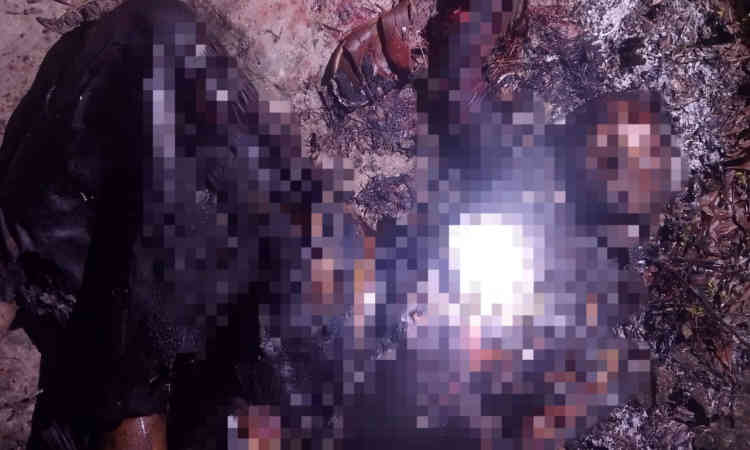 Warga Desa Lesong Daja, Kecamatan Batumarmar, Pamekasan, dikejutkan dengan penemuan jasad pria yang hangus di bekas tambang batu bata, Kamis (6/11/2025).