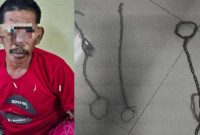 Tersangka S (50) saat diamankan Unit Resmob Satreskrim Polres Sumenep usai dua tahun buron dalam kasus pencurian sapi di Kecamatan Ganding.