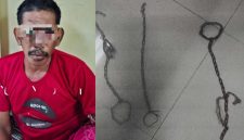 Tersangka S (50) saat diamankan Unit Resmob Satreskrim Polres Sumenep usai dua tahun buron dalam kasus pencurian sapi di Kecamatan Ganding.