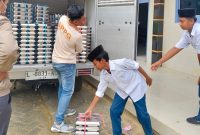 Pendistribusian menu MBG oleh SPPG Pakamban Laok 