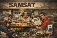 Foto ilustrasi dugaan parkir ilegal di Samsat Pamekasan 
