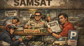 Foto ilustrasi dugaan parkir ilegal di Samsat Pamekasan 