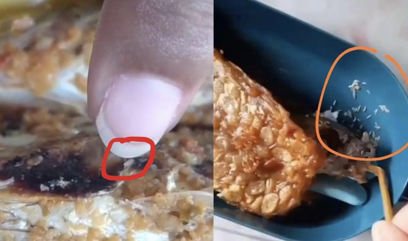 Tangkap layar, menu MBG untuk siswa di Waru Pamekasan banyak ulat dan bau tak enak