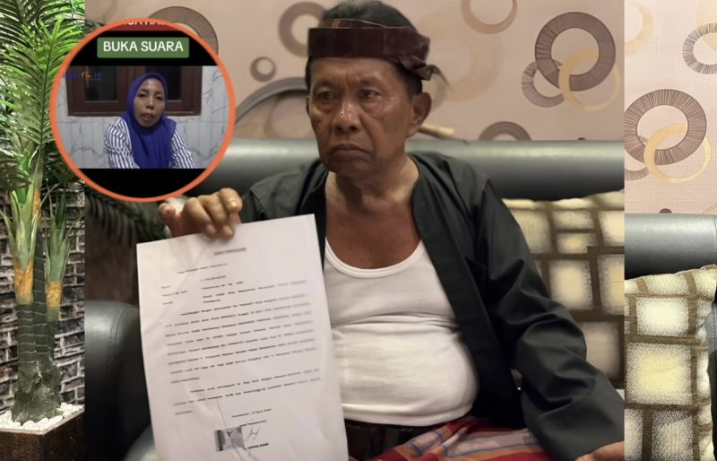 Ilustrasi, Mantan Kades Batukerbuy, Haryanto Waluyo dengan adik kandung Haji Latif, Hosniah.