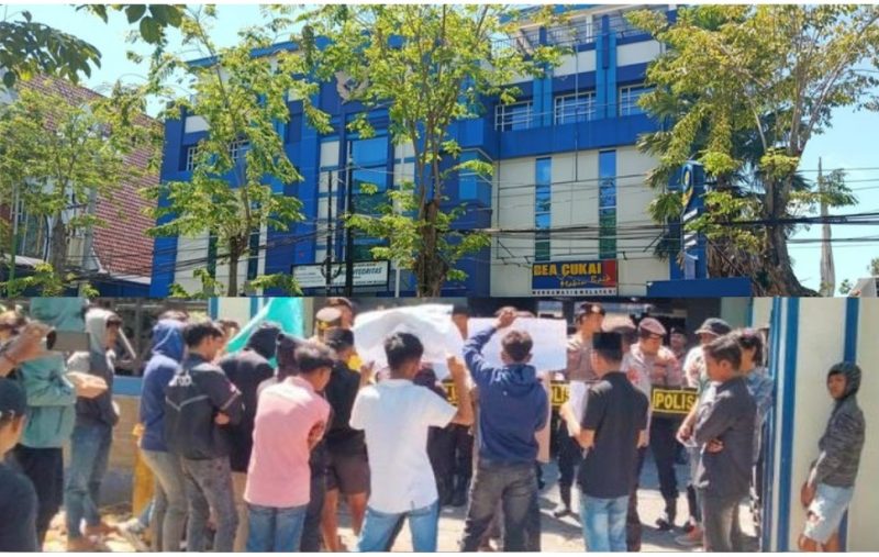 Puluhan aktivis Geruduk Kantor Bea dan Cukai Madura 